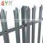 Top quality powder coated or galvanized metal picket fence W palisade fencing for garden