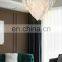 Luxury metal pendant lighting for bedroom handmade glass leaves chandelier
