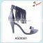 Latest fashion girls fancy tassel high heel back zipper ankle sandals for girls