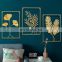 Wall Decor Display Lobby Gold House Wrought Iron Interior Bedroom And Living Room Frame Art Hanging Flower Metal Home Wall Decor