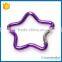Metal fashion printing star carabiner aluminium hook