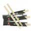 Custom Design Factory Wholesale Logo Printed Disposable Bamboo Chopstick with Paper Sleeve