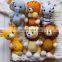 Hot Crochet Safari animal Amigurumi Toy Handmade Hand Knitted Baby gift Newborn toddler Present Cheap Wholesale