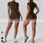 One Piece Activewear Quick Dry Breathable Gym Bodycon Zipper Jumpsuit Workout Rompers Girls Jumpsuits Playsuits Bodysuits Women