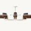 Black Linen Shade Chandelier Modern Golden Chandelier Light Fixture for Dining Room Bedroom Kitchen Island Living Room