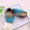 2015 Whosale Handmade Spring Autumn Baby Soft Sole Prewalker Leather Shoes