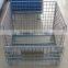 Galvanized foldable wire container in store