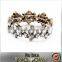 Antique Gold Plating Elastic Acrylic Bracelet