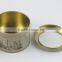 Small round window tin box for sweet package