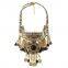 Foreign Trade Fashion Long Luxury Coin Tassel Exaggerated Gem Necklace