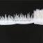 Bleached Pattern White Rooster Tail Feather Trim Ribbon For Wedding Dress Accessories