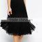 latest long high waist pleated chiffon lady skirt/dress patterns design/manufacture