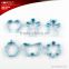 Hot sell difference shape colorful 6pcs plastic cookie cutter set