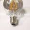 G125 led Filament bulb globe light half silvery chrome/mirror reflector 4watt 6w 8w e26/e27 b22 120v 230v
