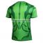Polyester Spandex Short Sleeves Green Compression Shirt / Rash Guard with custom design