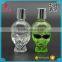 Hot Sale 50ml Cool Design Alien Shaped Green Glass Wine Bottles