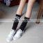 plain lady white tube socks fashion long