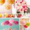 Artificial Customized Tissue Paper Wedding Flower Backdrops