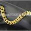 factory wholesale top quality gold plated heavy cuban chain bracelet