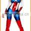 Captain America female superhero Jumpsuit Halloween costume and game uniform temptation nightclub bar performance