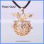Copper Angel Wings Cage Musical Sound Bell Ball Hollow Chime Magic Box Pregnancy Necklace Pendant BAC-M012