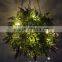 Holiday Ceiling Decoration Lighting Artificial Hanging Flower Ball Boxwood Ball With Led Light for Wedding Decor