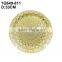 Wholesale Glass charger plate in gold Color Painted and silver plating for wedding , cheap price