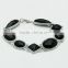 925 Sterling Silver Black Agate Bracelet Sets