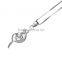 925 sterling silver material waterdrop design necklaces with big stone