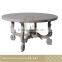 marble top steel frame dining table set for sale 2014 New design AT00-14 from JL&C Furniture