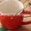 creative christmas new style bright red carving leaves and snowflake wedding gift ceramic coffe mug