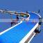 Customized plastic blue color 90 degree curve belt conveyor