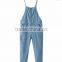 casual style loose fit denim overall with zip deatails (JXA072)