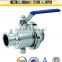 F304 Stainless Steel Sanitary Ball Valve Dimensions