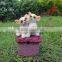 Resin garden singing dog toy decor