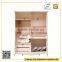 2016 new model modern wooden bedroom set furniture in white high gloss design with wood carving details