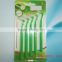 "F" shaped angle dental practice, "L" shaped interdental brushes