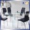 12mm Bent glass dining table design