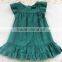 beautiful green ruffled cotton dress latest fashion dress design photo