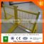 Canada standard yellow color pvc coated metal fence temporary fence