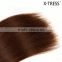4# medium brown 100% VIETNAM VIRGIN HUMAN WEFT HAIR WEFTED FROM BULK HAIR FLEXIBLE length hair weaves