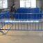 Green color pvc coated removable crowd stopper barricade (factory)
