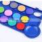 Professional 18 colors child watercolor paint cakes set bulk,tempera kids paint powder paint watercolor with one brush