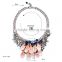 2016 Summer europe natural shell necklace with alloy chunky pendannt for women