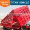 Titan 3 Axle Hydraulic End Dump Truck Trailer / Side Tipper Semi Trailer For Sale