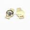 Gold Jewelry Tag Metal Charm For Shoe Lace