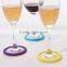 Promotional gift drinking blank silicone glass coaster for wine glass