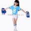 Wholesale color top pants suit stage performance clothes children kids cheerleader costumes