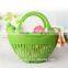 Plastic Storage Basket Fruit Vegetables Shopping Picnic Bin With Handles 2 Sizes