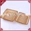 Cheap wholesale eco-friendly plastic wicker woven home or resturant food tray vegetable plant tray